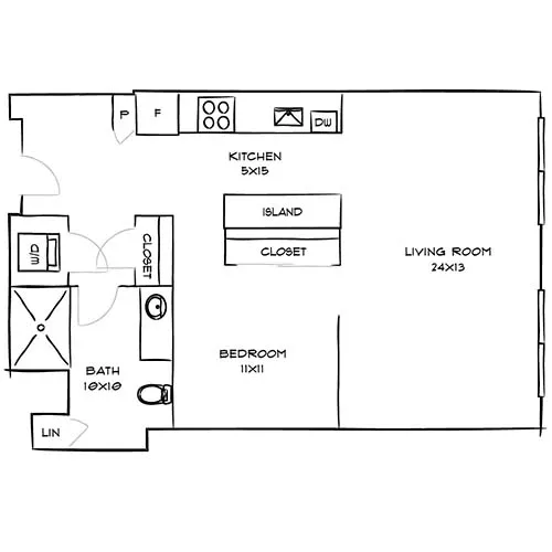 Carolina Floor Plan Diagram - Indigo Apartment Homes