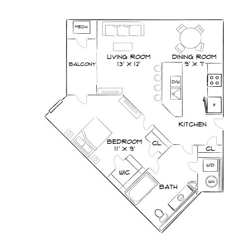 2D Diagram Furnished