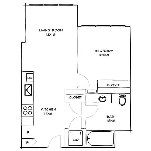 Indigo Apartment Homes - Redwood City - floorplan zaffre