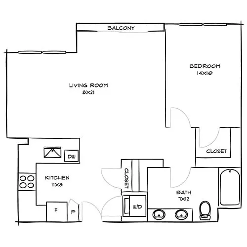 Indigo Apartment Homes - Redwood City - floorplan