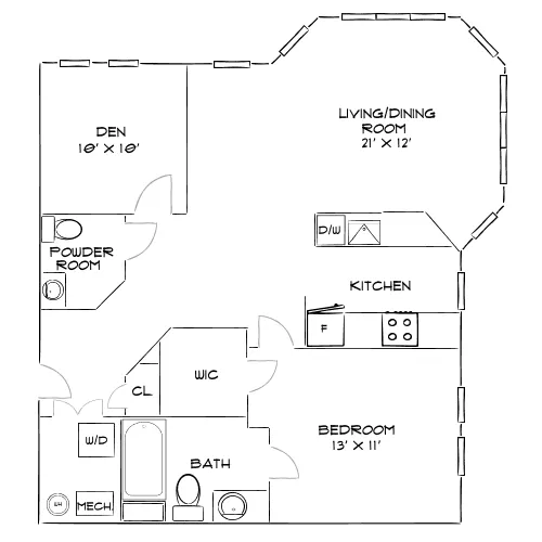 The Chase at Overlook Ridge - Revere, MA - Floor Plan Diagram