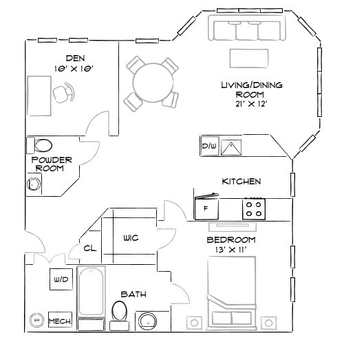 2D Diagram Furnished