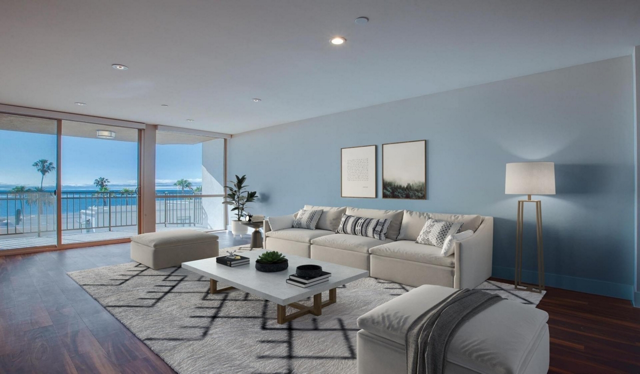 Ocean House on Prospect - La Jolla, CA - Living room with ocean view