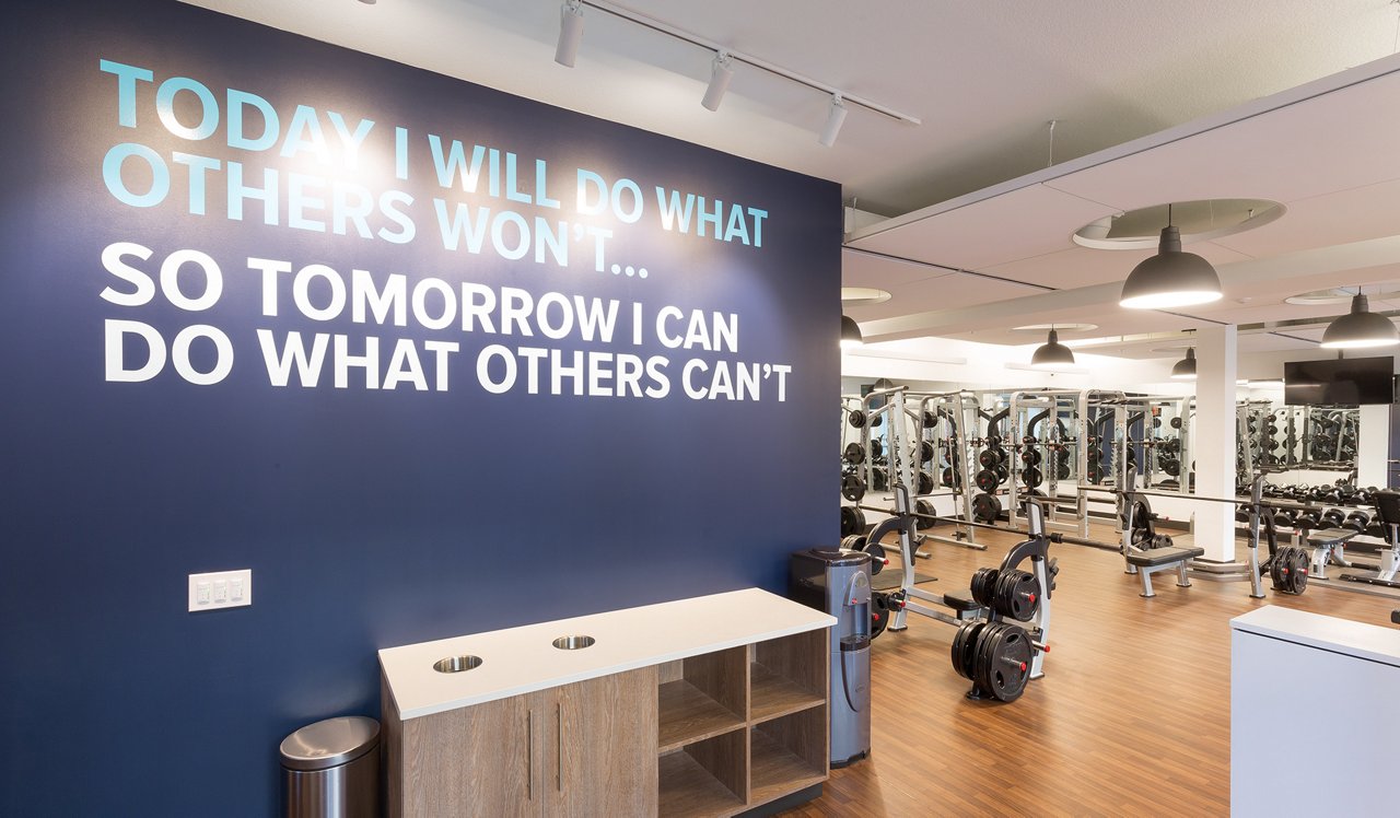 21 Fitzsimons Apartments in Aurora, CO Fitness Center.<div style="text-align: center;">&nbsp;</div>
<div style="text-align: center;">The fitness center includes storage areas for your belongings.</div>
