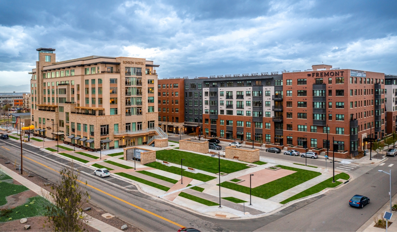Fremont - Aurora, CO - Benson Hotel.<p>&nbsp;</p>
<p style="text-align: center;">The Benson Hotel &amp; Faculty Club, with stunning rooms, distinct designs, and a place where innovators can come together, is located right next door to The Fremont.</p>
