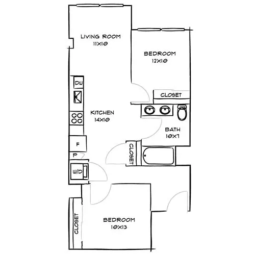 Indigo Apartment Homes - Redwood City - floorplan frost