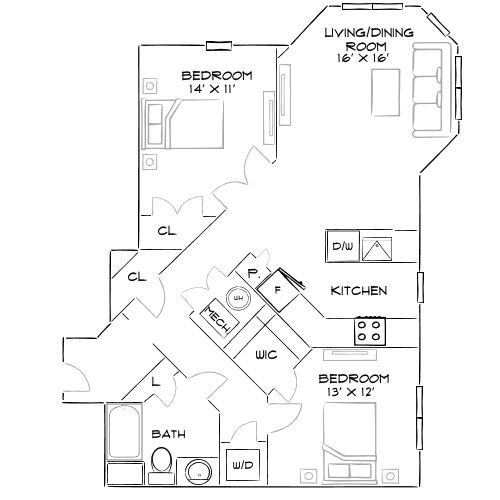 The Chase at Overlook Ridge - Revere, MA - Floor Plan Diagram