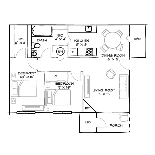 Verona - Littleton, CO - Floor Plan Diagram