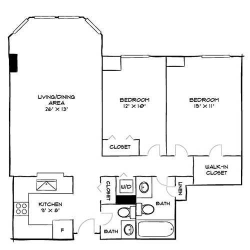 Huntington Gateway - Alexandria, VA - Randolf Floor Plan Diagram