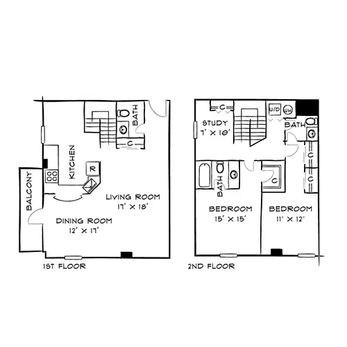 Capital Crescent Trail Residences - Bethesda, MD - Mangrove Floor Plan Diagram