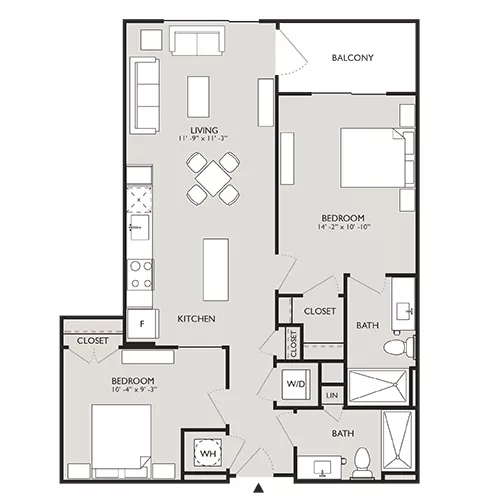 Upton Place - Washington DC - Floor plan diagram