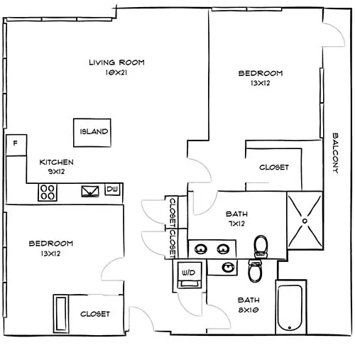 Luxury 2 bedroom Homes for rent at Indigo Apartments
