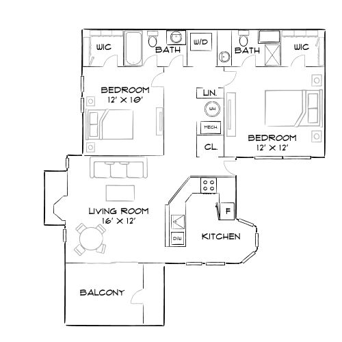 2D Diagram Furnished