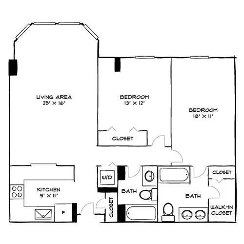 Huntington Gateway - Alexandria, VA - Bentley Premier Floor Plan Diagram