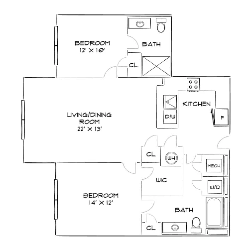 The Chase at Overlook Ridge - Revere, MA - Floor Plan Diagram