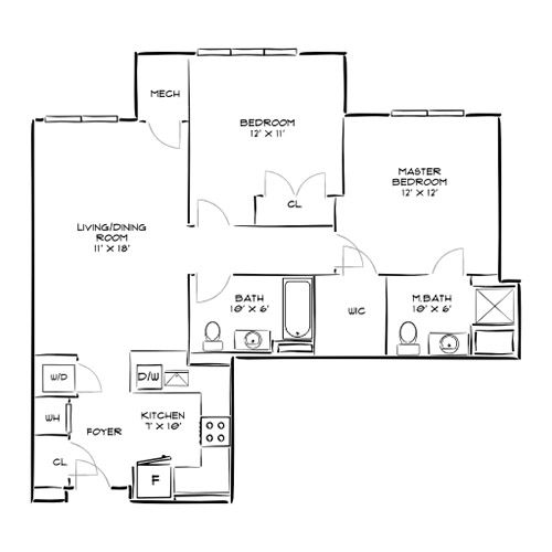 The Chase at Overlook Ridge - Revere, MA - Floor Plan Diagram