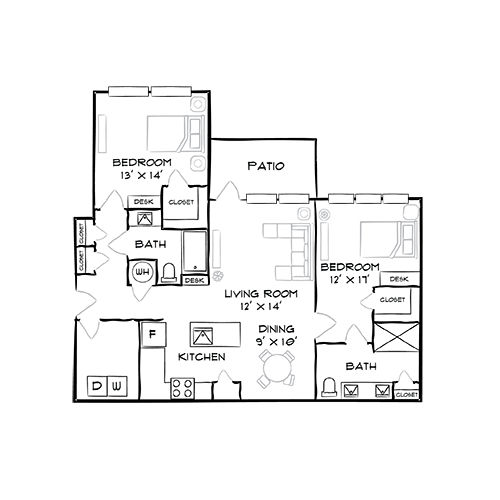 2D Diagram Furnished