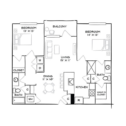 2D Diagram Furnished