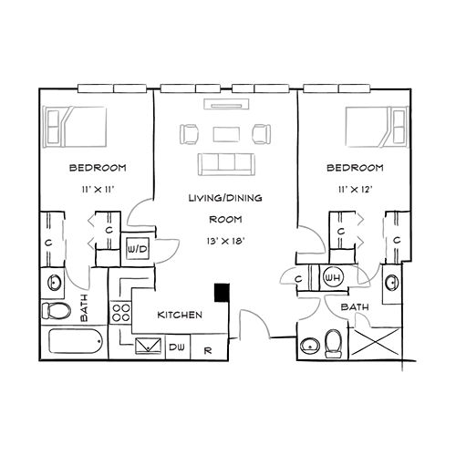2D Diagram Furnished