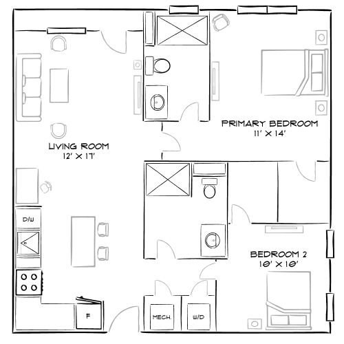 2D Diagram Furnished