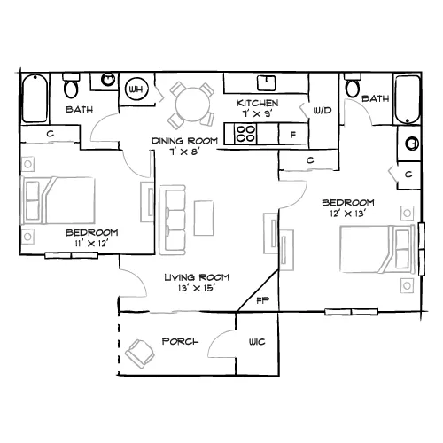 Verona - Littleton, CO - Floor Plan Diagram