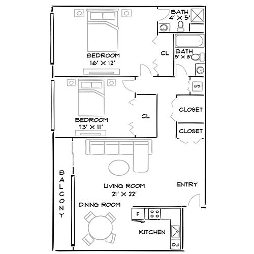 2D Diagram Furnished