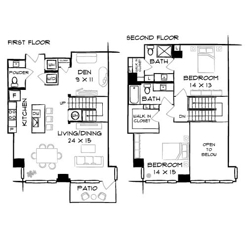 Flats 8300 - Bethesda, MD - Floor Plan Diagram