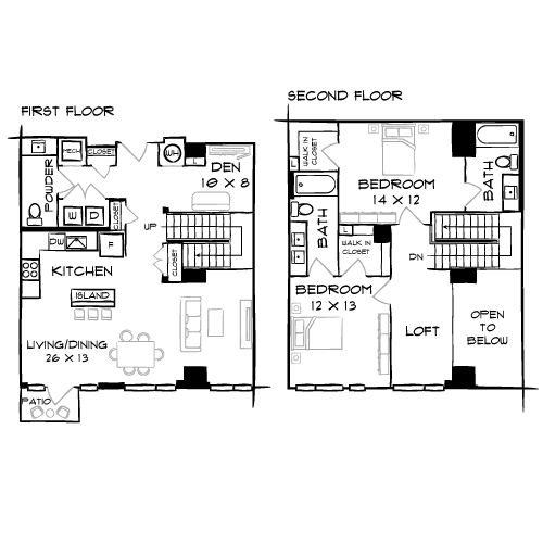 Flats 8300 - Bethesda, MD - Floor Plan Diagram