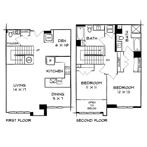 Flats 8300 - Bethesda, MD - Floor Plan Diagram