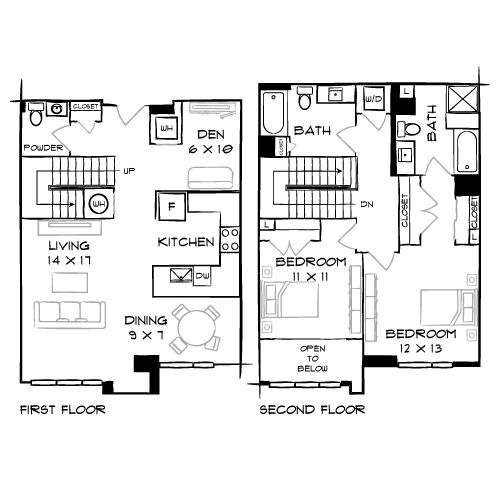 Flats 8300 - Bethesda, MD - Floor Plan Diagram