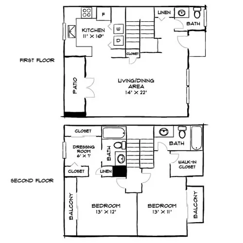 Huntington Gateway - Alexandria, VA - Cameron Floor Plan Diagram
