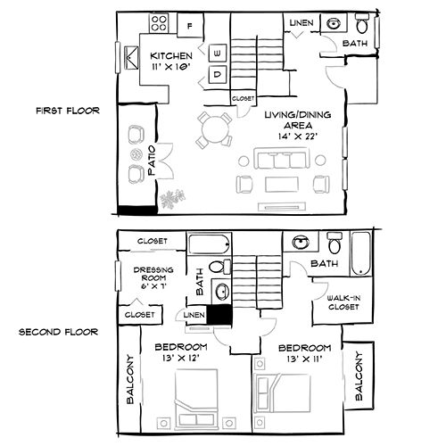 Huntington Gateway - Alexandria, VA - Cameron Floor Plan Diagram