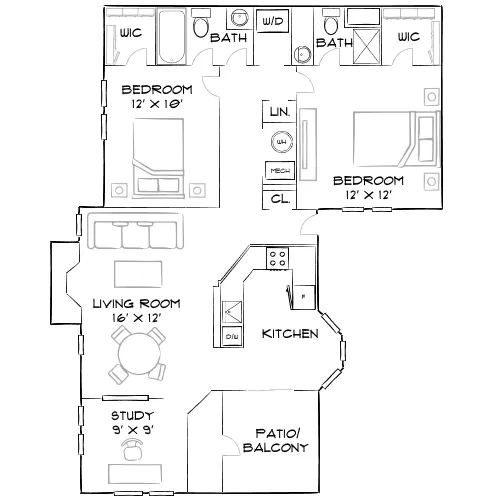 Arcadia - Centennial, CO - Floor Plan Diagram