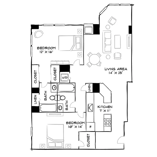 Huntington Gateway - Alexandria, VA - Hopkins PremierFloor Plan Diagram