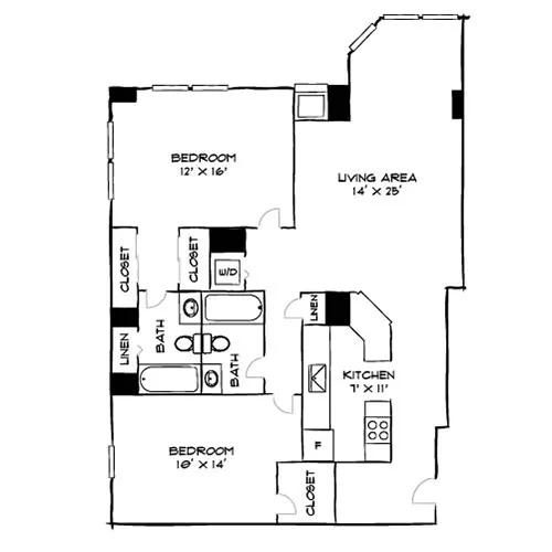 Huntington Gateway - Alexandria, VA - Hopkins Premier Floor Plan Diagram