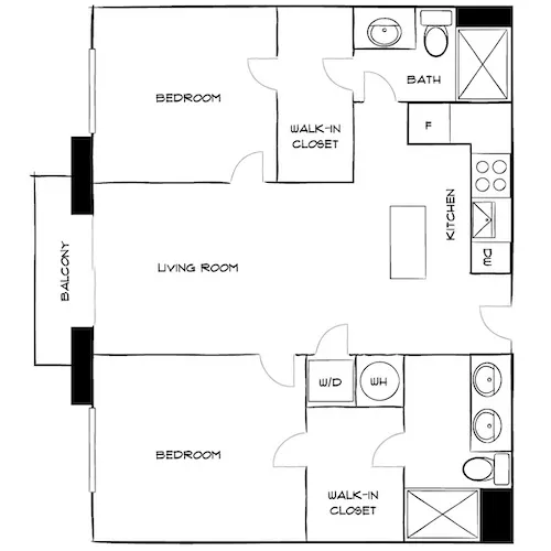 The District at Flager Village - Fort Lauderdale, FL - Floor Plan Diagram