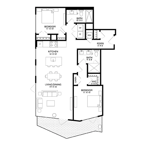 Ravel and Royale - Bethesda, MD - Floor Plan Diagram