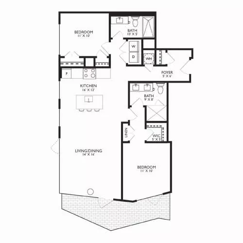Ravel and Royale - Bethesda, MD - Floor Plan Diagram