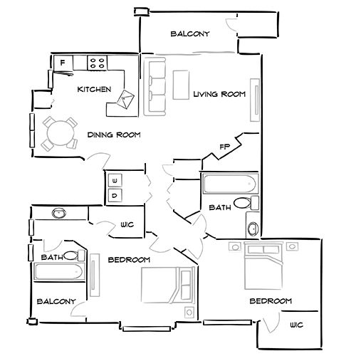 2D Diagram Furnished