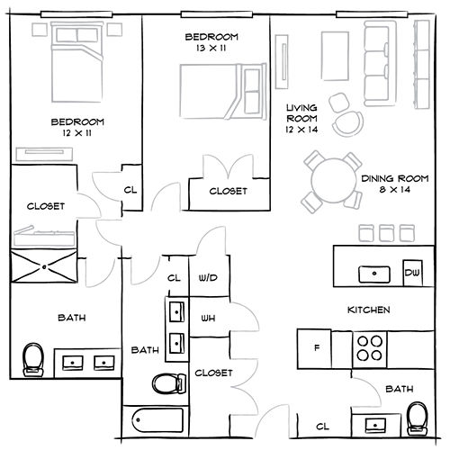 2D Diagram Furnished