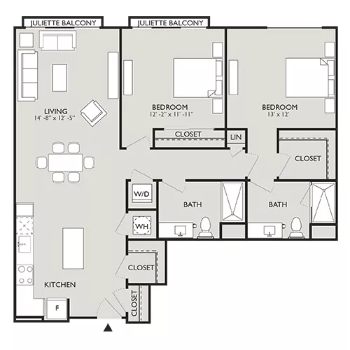 Upton Place - Washington DC - Floor plan diagram
