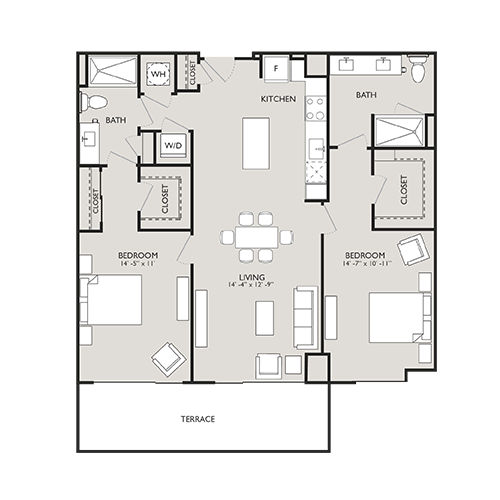 Upton Place - Washington DC - Floor plan diagram