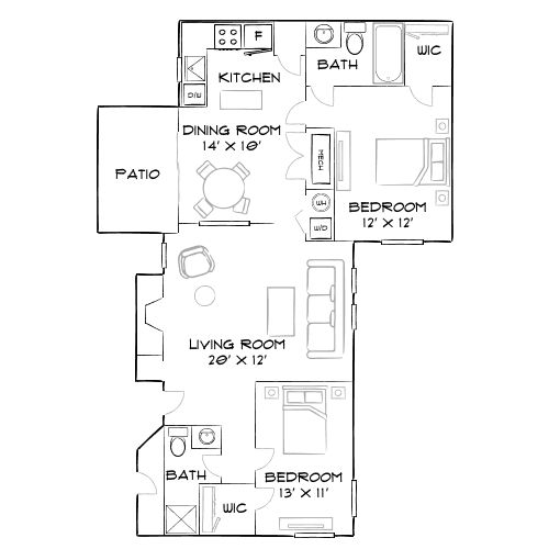 2D Diagram Furnished