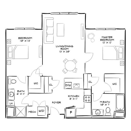 2D Diagram Furnished