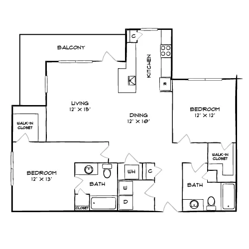 Brizo - Durham, NC - Floor Plan Diagram