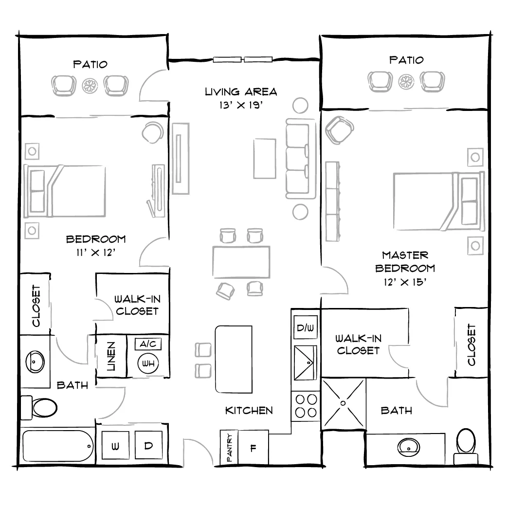City Center on 7th Apartment Homes - Pembroke Pines, FL - Molino Floor Plan