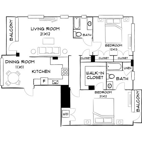2D Diagram Furnished