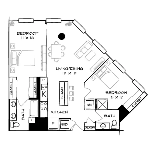 The Elm - Bethesda, MD - Floor Plan