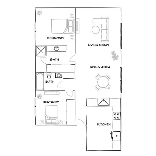 2D Diagram Furnished