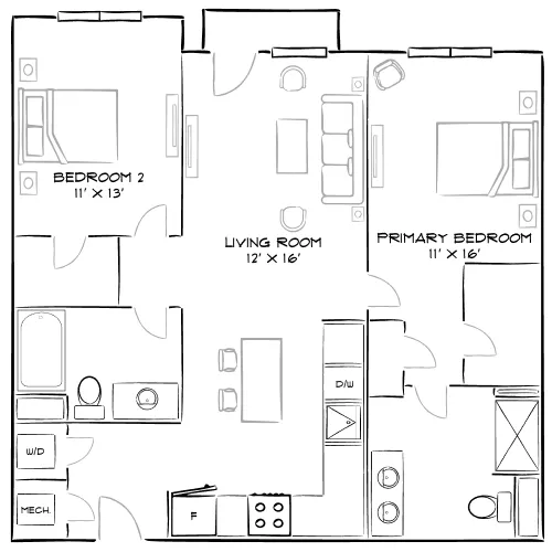 Solea at Miami Lakes - Hialeah, FL - Floor Plan Diagram